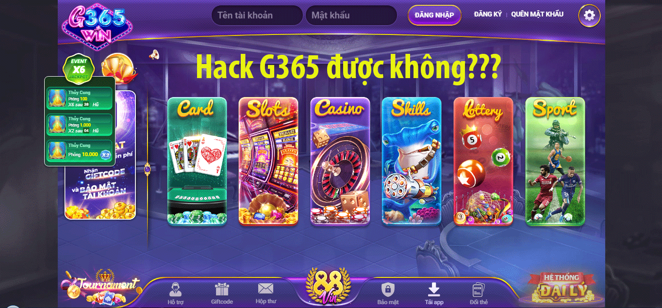 Hack game G365 có được không?