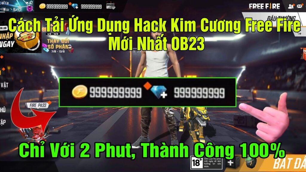 Hack kim cương Free Fire ios ob33